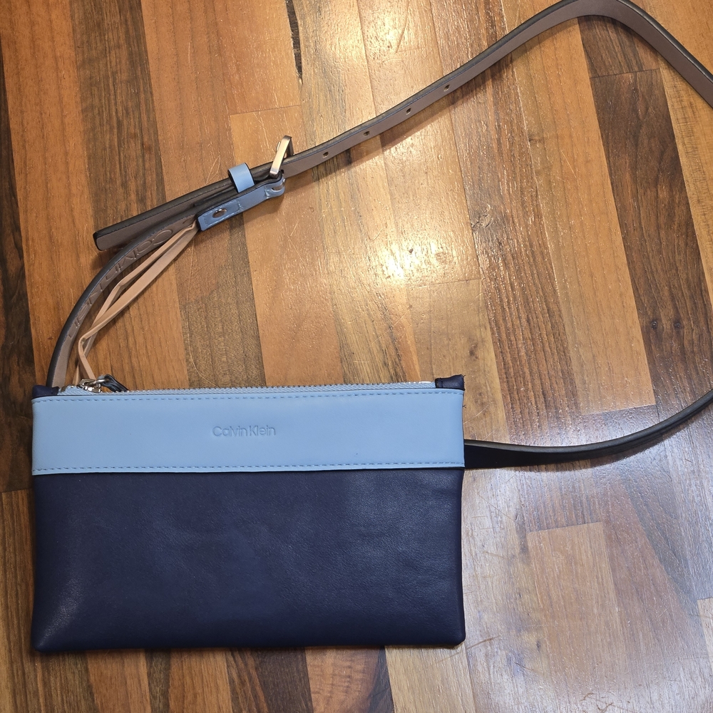 Calvin Klein Two-Tone Synthetic Leather Belt Bag / Crossbody